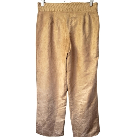 MANTLES Wide Leg Trousers with Tassle Brown Size 10 Petite - Picture 5 of 11